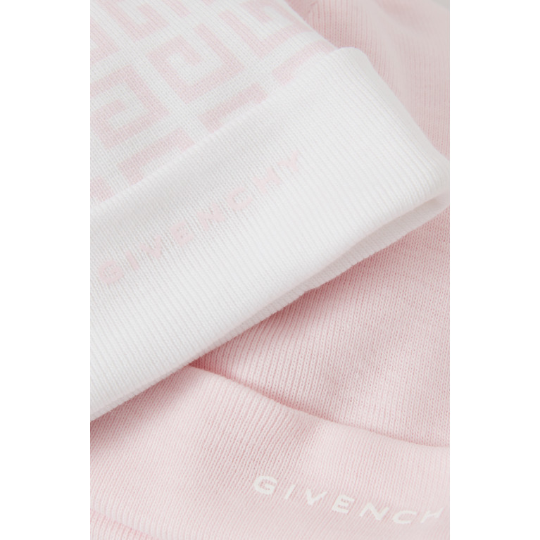 Givenchy - Monogram Beanie Hat Set in Cotton