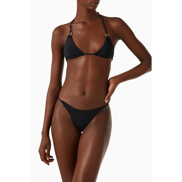Louisa Ballou - Mini Bikini Briefs in Recycled Nylon Black