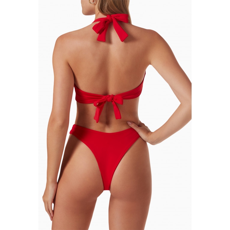 Louisa Ballou - Sex Wax One-piece Swimsuit in Recycled Stretch Nylon Red