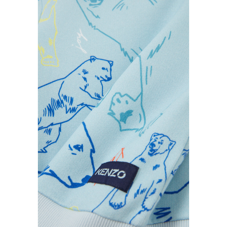 KENZO KIDS - Logo print Sweatpants in Fleece