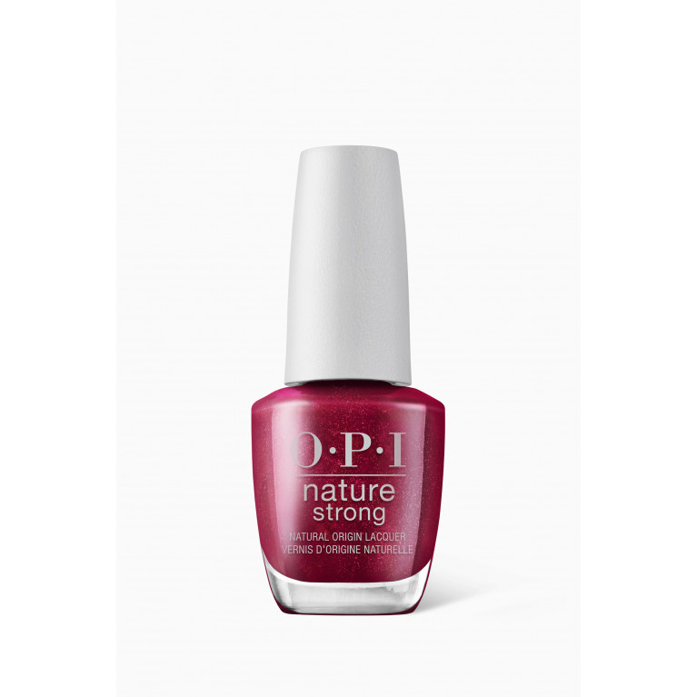 OPI - Raisin Your Voice Nature Strong Nail Polish, 0.5 fl oz Red