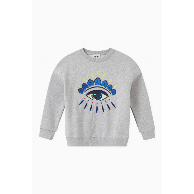 KENZO KIDS - Embroidered Eye Sweatshirt in Fleece