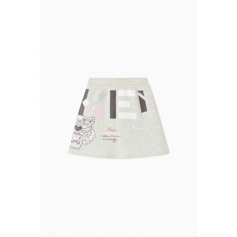 KENZO KIDS - Logo Print Skirt in Jersey