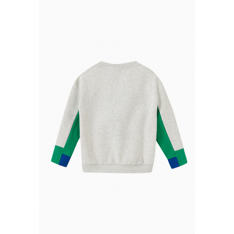 KENZO KIDS - Logo Embroidery Sweatshirt in Cotton