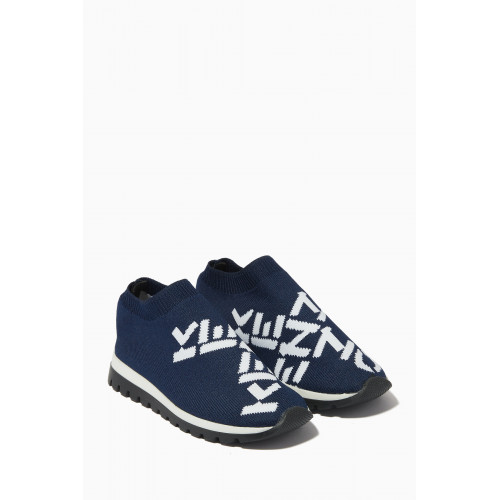 KENZO KIDS - Logo-jacquard Sock Sneakers in Knit