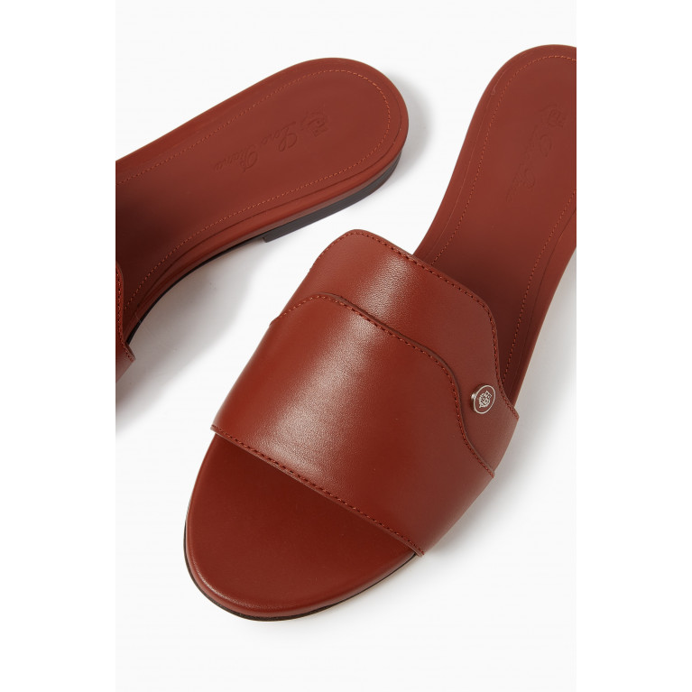 Loro Piana - Sesia Flat Sandals in Smooth Leather