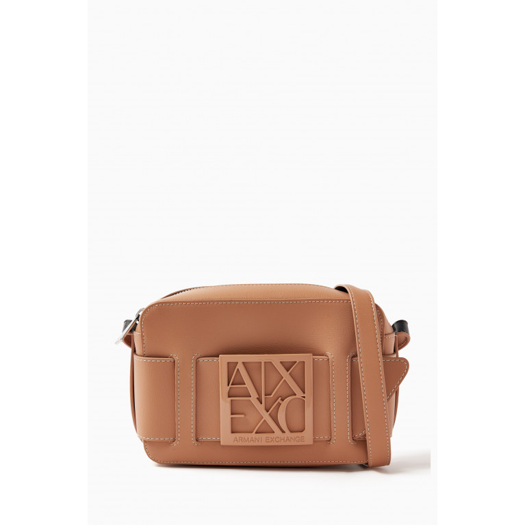 Armani Exchange - AX Plaque Camera Bag Brown