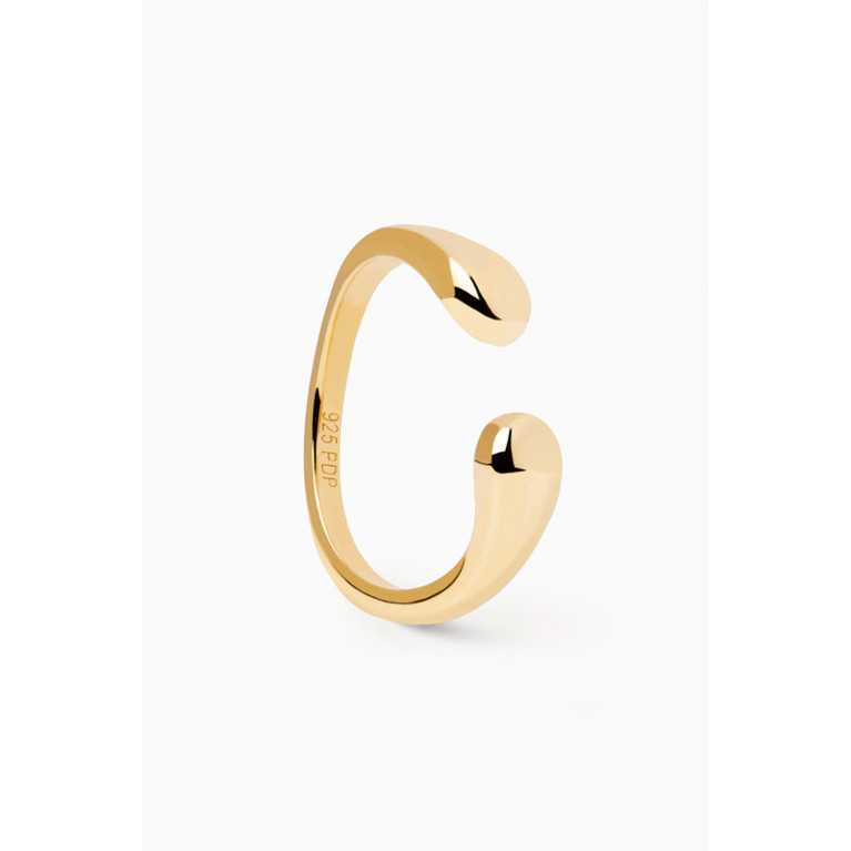 PDPAOLA - Crush Ring in 18kt Gold-plated Sterling Silver