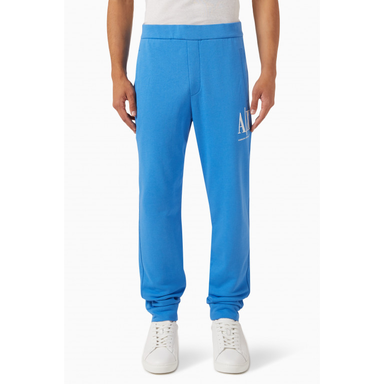 Armani Exchange - AX Logo Sweatpants in Cotton Blue