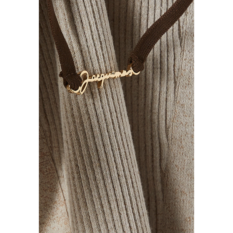 Jacquemus - La Robe Sierra Cut-out Midi Dress in Viscose-blend Brown