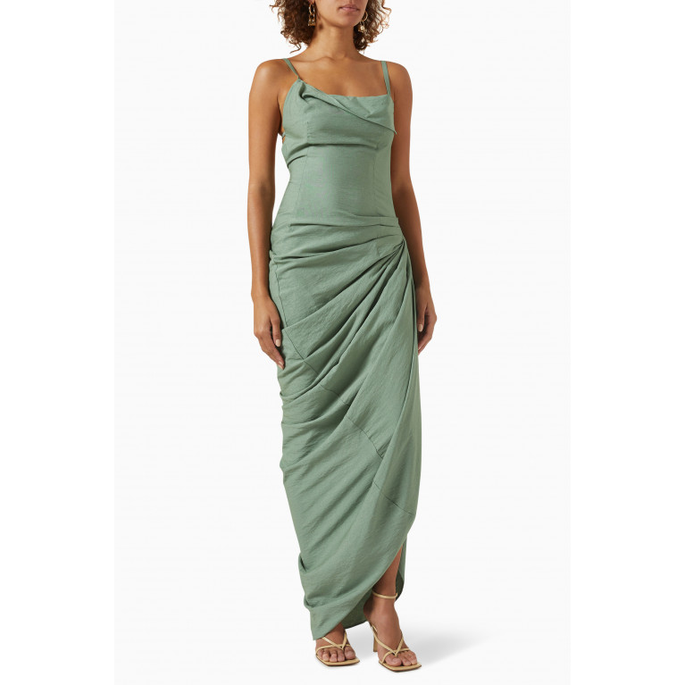 Jacquemus - La Robe Saudade Maxi Dress in Viscose-blend Green