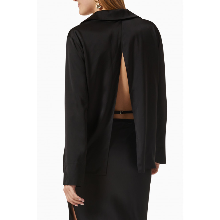 Jacquemus - La Chemise Notte Shirt in Viscose-blend Black