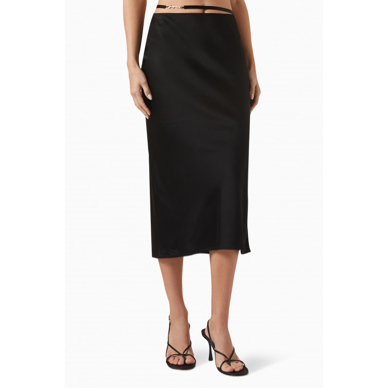 Jacquemus - La Jupe Notte Midi Skirt in Viscose Black
