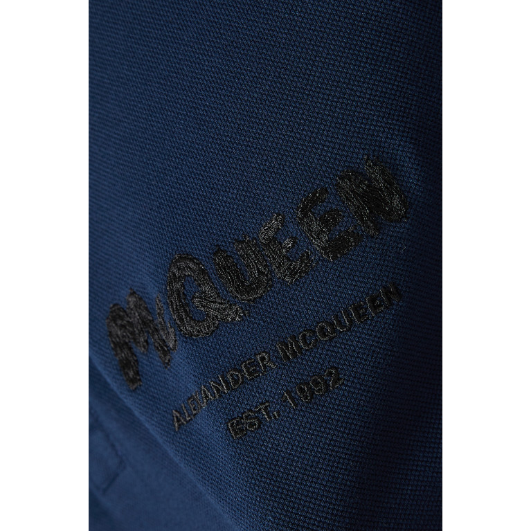 Alexander McQueen - Logo-embroidered Polo Shirt in Cotton-piqué