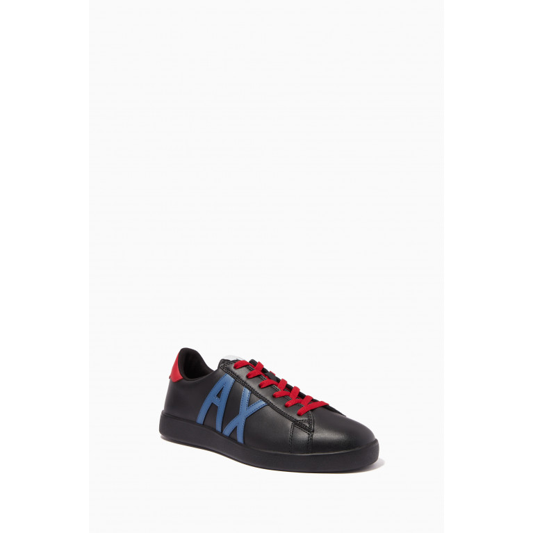 Armani Exchange - AX Low-top Sneakers in Leather Black