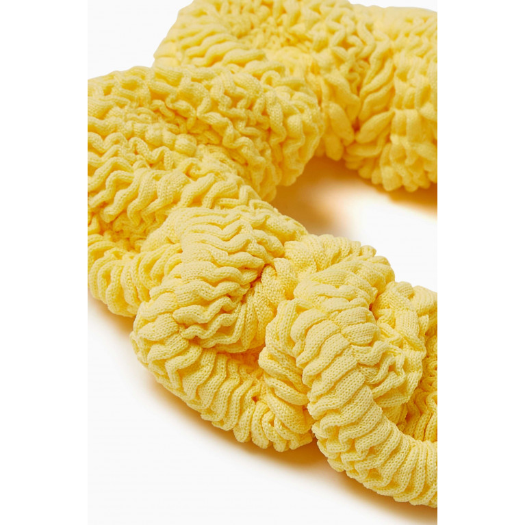 Hunza G - Scrunchie in Crinkle Fabric Yellow