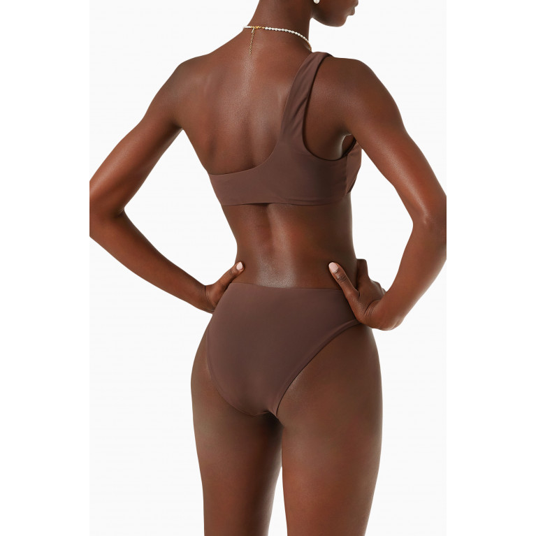 Anemos - Midi High-cut Bikini Bottom in Stretch Nylon