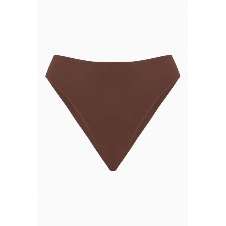Anemos - Midi High-cut Bikini Bottom in Stretch Nylon