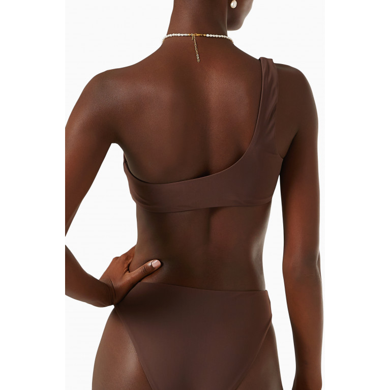 Anemos - One-shoulder Bikini Top in Stretch Nylon