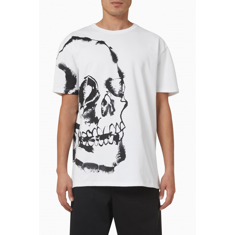 Alexander McQueen - Watercolour Skull T-shirt in Cotton