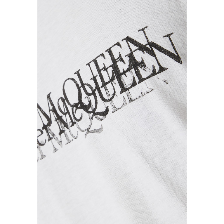 Alexander McQueen - Logo Stamp T-shirt in Organic Cotton-jersey