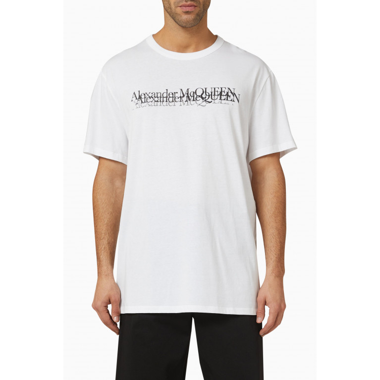 Alexander McQueen - Logo Stamp T-shirt in Organic Cotton-jersey