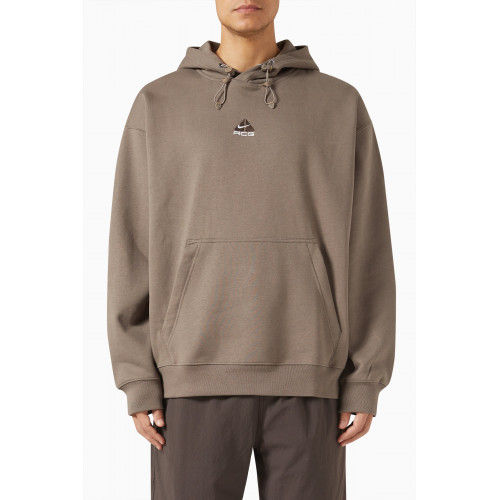 Nike - ACG Therma-FIT Hoodie in Organic Cotton-blend Grey