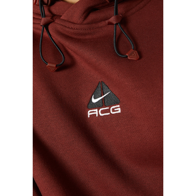 Nike - ACG Therma-FIT Hoodie in Organic Cotton-blend Red