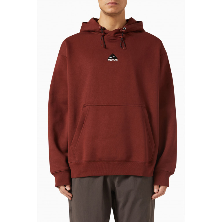 ACG Therma-FIT Hoodie in Organic Cotton-blend Red