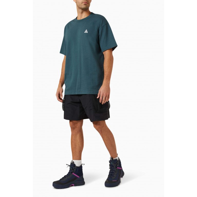 Nike - ACG Logo-embroidered T-shirt in Recycled Jersey Green