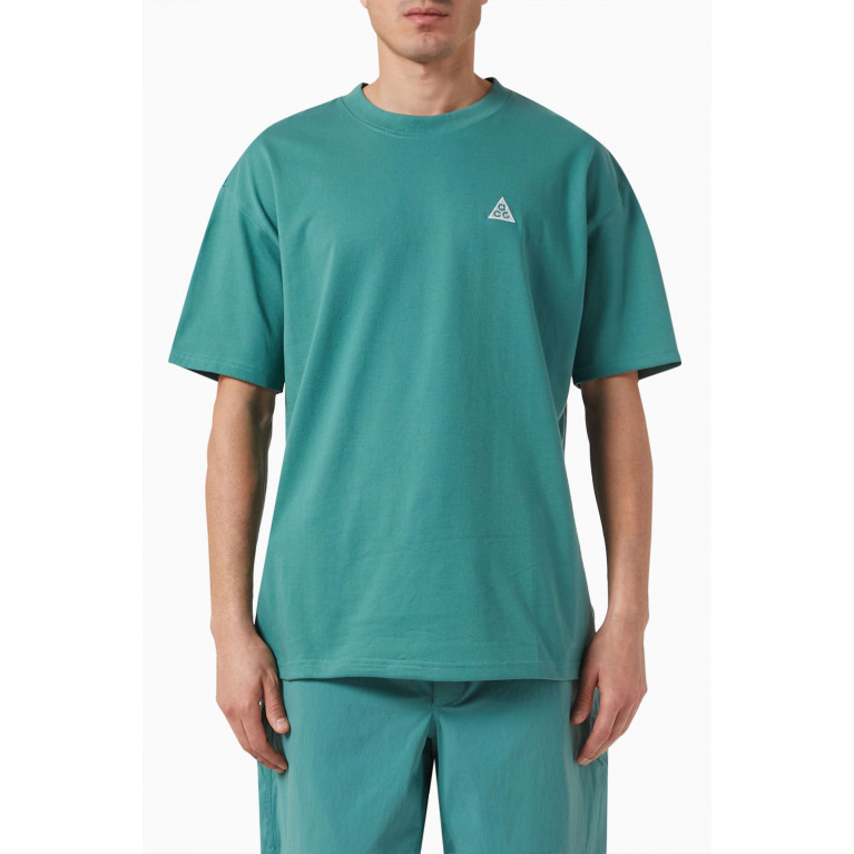 Nike - ACG Logo-embroidered T-shirt in Recycled Jersey Green