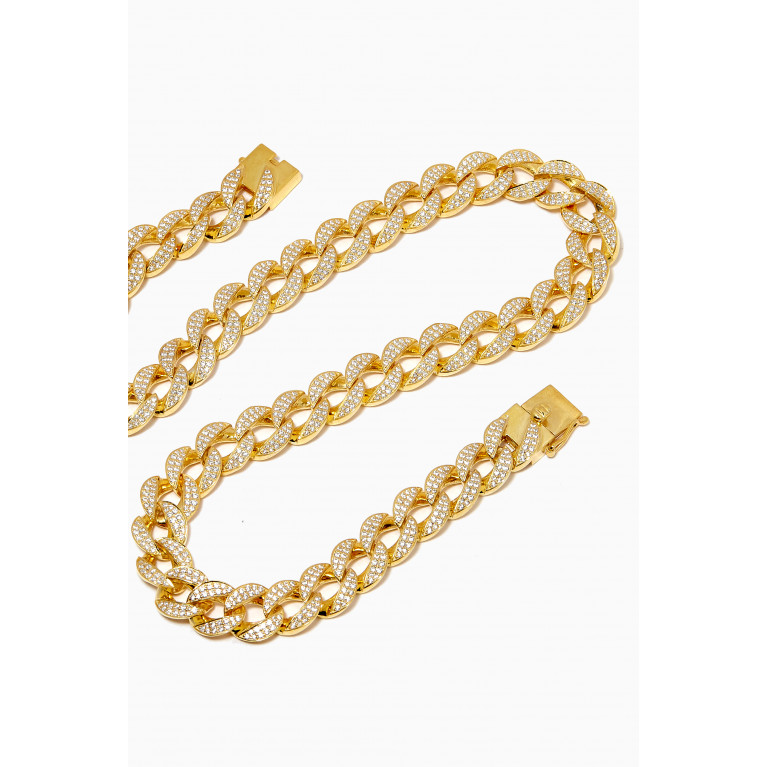 AQ by Aquae Jewels - Cuban Bold Links Necklace in Gold Vermeil