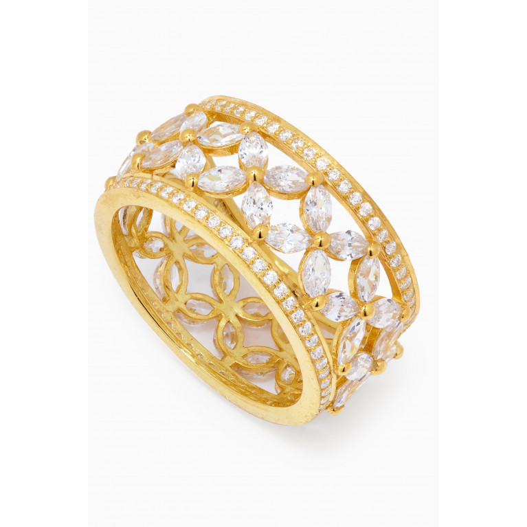 AQ by Aquae Jewels - Queen Filipina Ring in Gold Vermeil