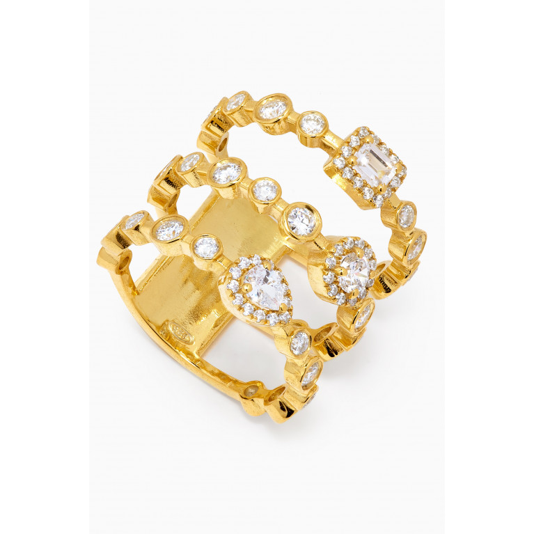 AQ by Aquae Jewels - Vetiver Ring in Gold Vermeil