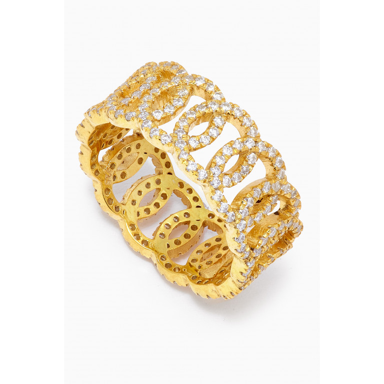 AQ by Aquae Jewels - Cleopatra Ring in Gold Vermeil