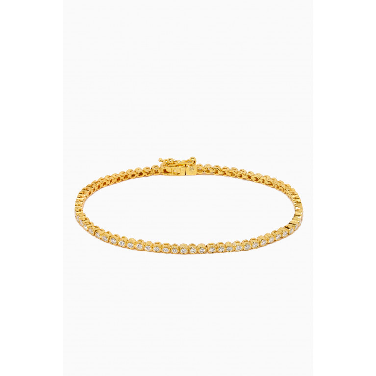 AQ by Aquae Jewels - Mademoiselle Petite Tennis Bracelet in Gold Vermeil