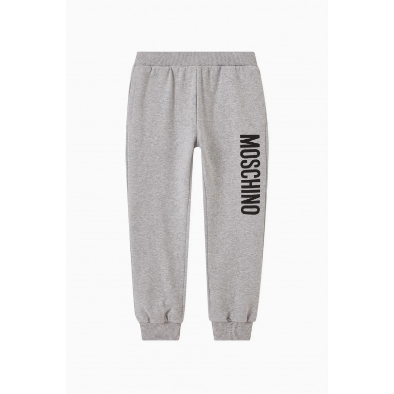 Moschino - Logo Print Sweatpants in Cotton Grey