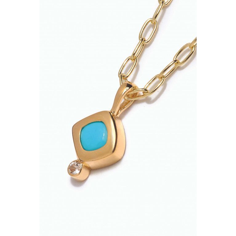 Awe Inspired - Amulet Turquoise Necklace in 14kt Gold Vermeil