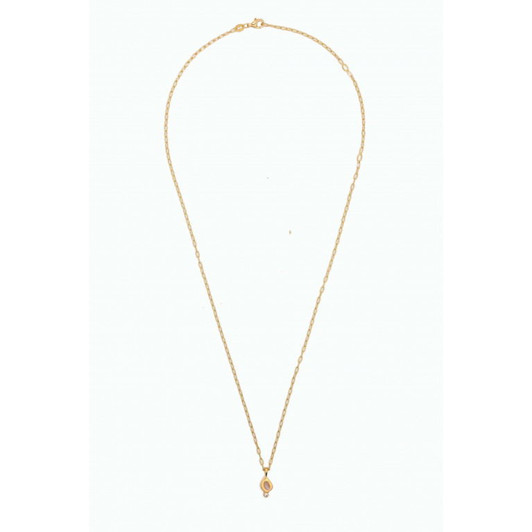 Awe Inspired - Amulet Moonstone Necklace in 14kt Gold Vermeil