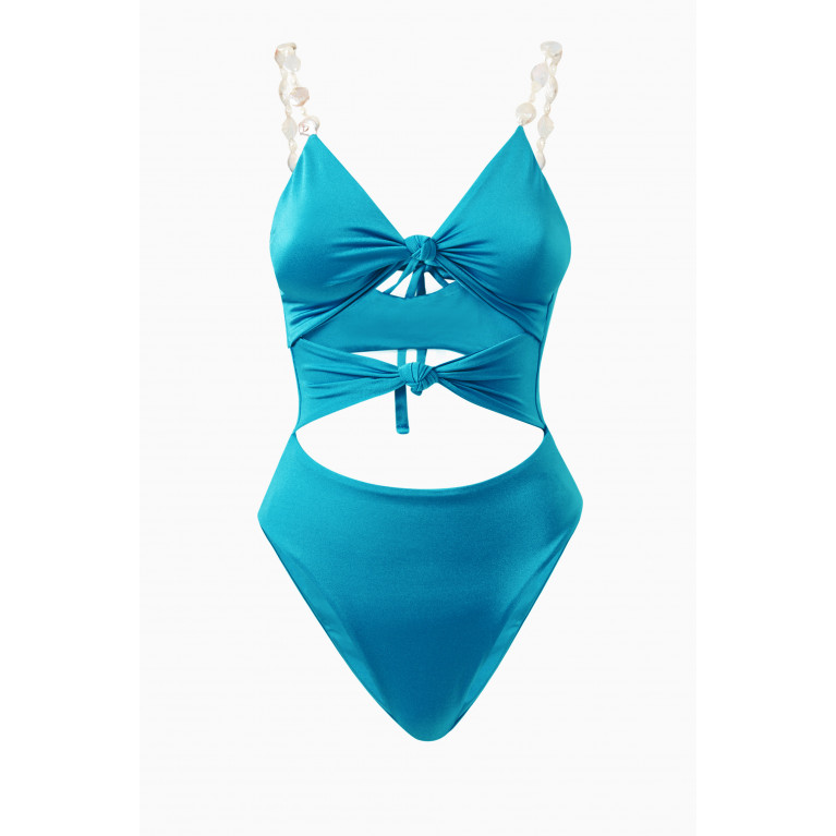 Maygel Coronel - Hereida Cut-out One-piece Swimsuit in Lycra