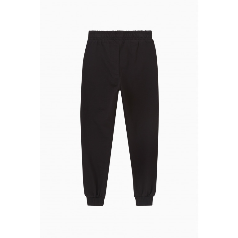Moschino - Logo Print Sweatpants in Cotton Black
