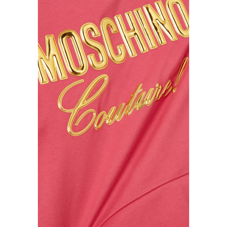 Moschino - Logo Print Sweatshirt in Cotton Pink