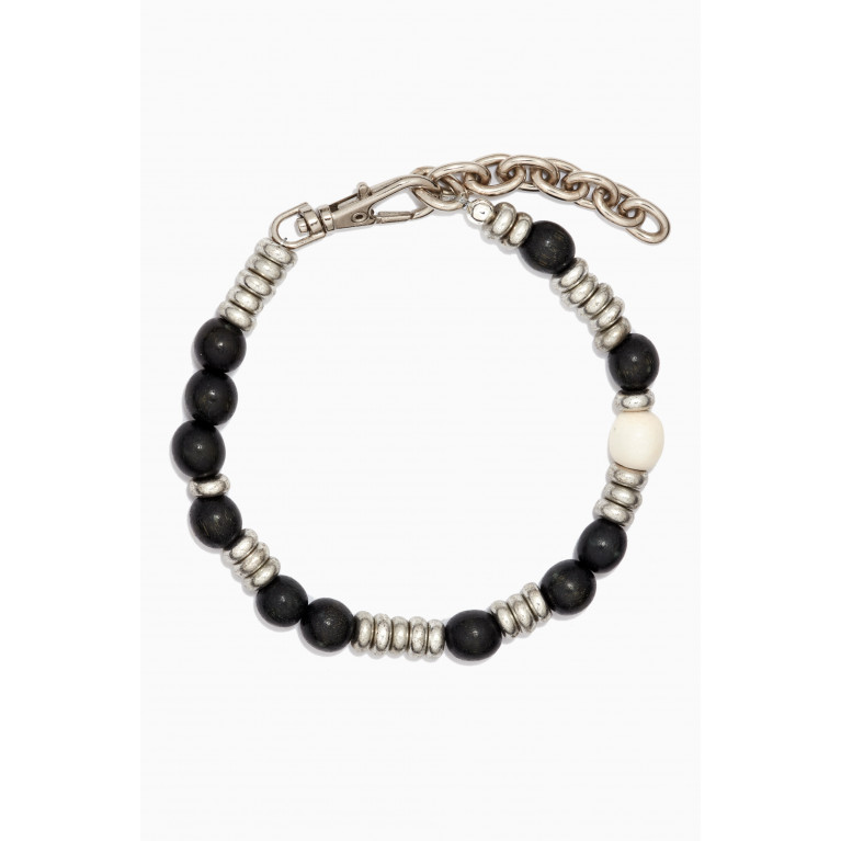 The Monotype - The Charles Bracelet in Silver Plating Black