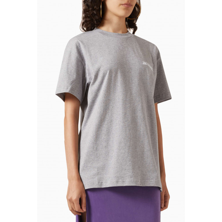 Jacquemus - Logo T-shirt in Cotton-jersey Grey