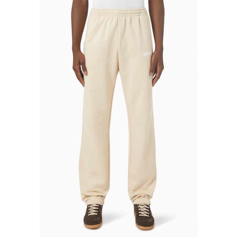 Jacquemus - Logo-print Mid-rise Sweatpants in Cotton Neutral