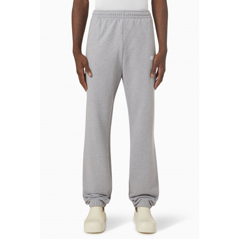 Jacquemus - Logo-print Mid-rise Sweatpants in Cotton Grey
