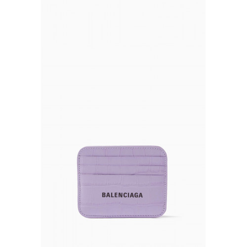 Balenciaga - Cash Card Holder in Shiny Crocodile Embossed Calfskin