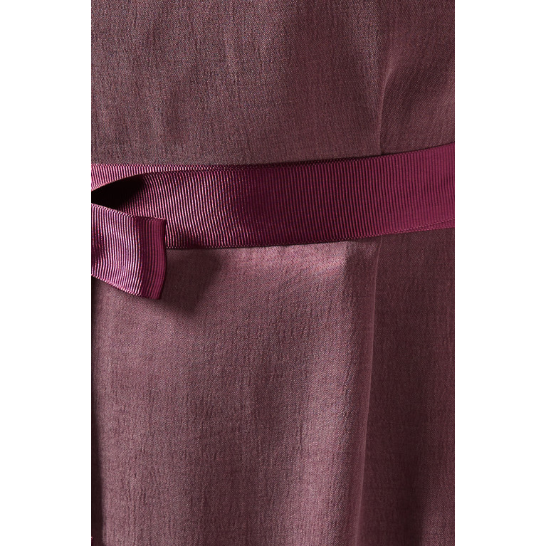 Mimya - Belted Blouse in Satin Purple