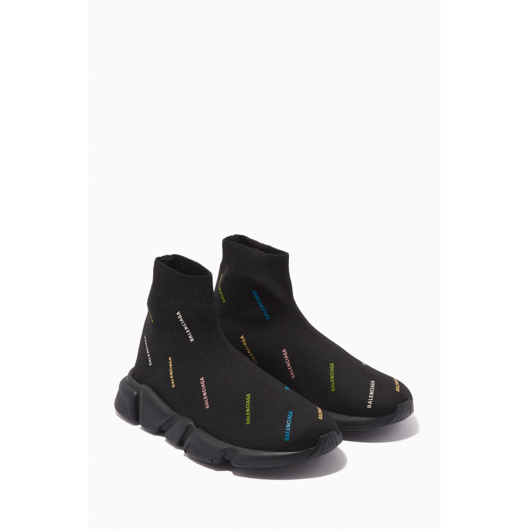 Balenciaga - Speed All-over Logo Sneakers in Recycled Knit