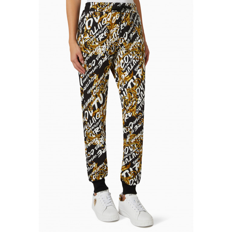 Versace Jeans Couture - Logo Graphic Print Sweatpants in Cotton